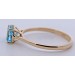 Blautopas Ring Gold 375 9K Natur Sky Bluetopas 1.3ct