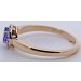 Tansanit Ring Gold 375 9K  Natur Edelstein Lab Grown Diamanten 0.10ct 