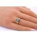 Diamantring Gold 585 9K Natur Chromdiopsit Natur Diamanten 0.05ct