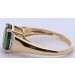 Diamantring Gold 585 9K Natur Chromdiopsit Natur Diamanten 0.05ct
