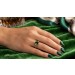 Diamantring Gold 585 9K Natur Chromdiopsit Natur Diamanten 0.05ct