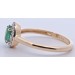 Smaragd Ring Gold 375 9K Sambia Smaragd Lab Grown Diamanten 0.15ct 