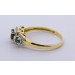 Blautopas Ring Gold 585 3 natürliche London Blue Topaz  46 natürliche Brillanten
