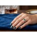 Blautopas Ring Gold 585 14K nat London Blue Topaz  Natur Diamanten
