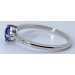 Tansanit Ring Platin 950 natürlicher Tansanit 6 natürliche Brillanten
