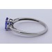 Tansanit Ring Platin 950 natürlicher Tansanit ca 0,9ct Ovalschliff 