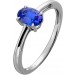 Tansanit Ring Platin 950 natürlicher Tansanit ca 0,9ct Ovalschliff 
