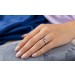 Tansanit Ring Platin 950 natürlicher Tansanit 0.90ct