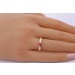 Rubin Ring Gold 585 14K nat Rubin 0.26ct Natur Diamanten 0.05ct
