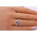 Tansanit Ring Platin 950 blauer Natur Tansanit 1.05ct