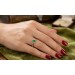 Diamant Ring Gold 375 9K Labor Diamanten nat Smaragd nat Peridot