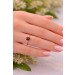 Rhodolith Ring Gold 375 9K Natur Edelstein Lab Grown Diamanten