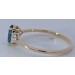 Blautopas Ring Gold 375 9K Nat Blautopas 1ct Labor Diamanten 0.10ct