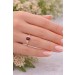 Diamant Ring Gold 375 9K Nat Rhodolith 1.1ct Labor Diamanten 0.10ct