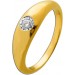 Solitär Ring Gold 375 9 Karat Lab Grown Diamant 0.07ct