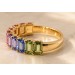 Saphir Ring Gold 585 14K nat. gelbe pinke blaue grüne Saphire 3.53ct.