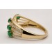 Smaragd Ring Gold 585 14K nat. Smaragde nat. Diamanten 0.25ct.