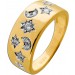 Diamant Ring Sonne Mond Sterne Gold 333 8K Lab Grown Diamanten 