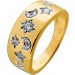 Diamant Ring Sonne Mond Sterne Gold 333 8K Lab Grown Diamanten 