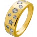 Brillant Ring Gold 333 8K Lab Grown Diamanten Geomet Herz Stern