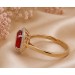 Rubin Ring Gold 333 8K Labor Rubin 1.65ct. Lab Grown Diamanten 0.20ct