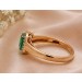 Smaragd Ring Gold 333 8K nat. Sambia Smaragd 0.55ct Natur Diamanten