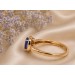 Tansanit Halo Ring Gold 333 8K baluer Tansanit 0.85ct Natur Diamanten 