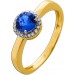 Tansanit Halo Ring Gold 333 8K baluer Tansanit 0.85ct Natur Diamanten 