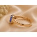 Tansanit Ring Gold 585 14K Natur Tansanit 0.56ct Natur Diamanten 0.10ct