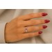 Tansanit Ring Gold 333 8K nat. Solitär Tansanit 0.50ct