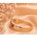 Edelsteinring Gold 333 8K nat. Swiss Blautopas Tsavorit Citrin pinker Turmalin