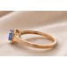 Tansanit Ring Gold 585 14K nat. Tansanit 0.53ct Natur Diamanten 0.20ct