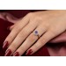 Tansanit Ring Gold 585 14K nat. Tansanit 0.53ct Natur Diamanten 0.20ct