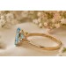 Blautopas Ring Gold 333 8K Natur Blautopas 2.8ct Lab Grown Diamanten 0.10ct