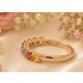 Saphir Ring Gold 585 14K bunte Natur Saphire Citrin Tansanit 1.2ct