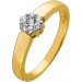 Brillant Ring Gold 585 14K Natur Diamanten 0.25ct
