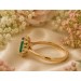 Smaragd Ring Gold 333 8K Lab Grown Smaragd 1.25ct Lab Grown Diamanten