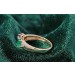 Smaragd Ring Gold 333 8K Natur Saphir Rubin Lab Grown Diamanten