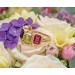 Citrin Ring Gold 585 14K nat. Amethyst Peridot Blautopas Labor Diamanten
