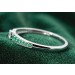 Smaragd Ring Weißgold 585 14K grüne Smaragde Brillant 0.12ct 
