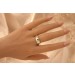 Zirkonia Ring Gold 333 8 Karat weiße Zirkonia Steine