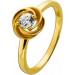 Knoten Endlos Ring Gold 333 8K weißer Zirkonia 