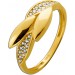 Zirkonia Ring Gold 333 8 Karat weisse Zirkonia Blütenblätter Design