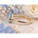 Blautopas Ring Gold 333 8K wasserblauer Blautopas 2.5ct