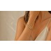 Panzerarmband Gelbgold Weißgold 333 8K weiße Zirkonia