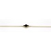 Onyx Kleeblatt Armband schwarzer Edelstein Gelbgold 333 8K