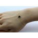 Onyx Kleeblatt Armband schwarzer Edelstein Gelbgold 333 8K