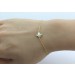 Perlmutt Armband weisser Kleeblatt Gelbgold 333 8 Karat
