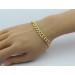 Panzerketten Armband Gelbgold 750 18 Karat halbmassiv 