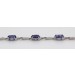 Tansanit Armband Platin 950 lila blaue Edelsteine 5.50ct.